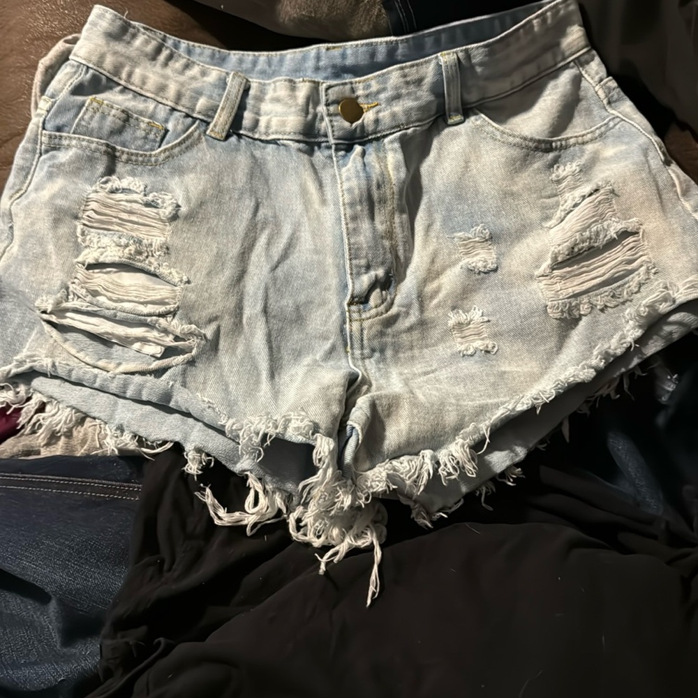 denim shorts
